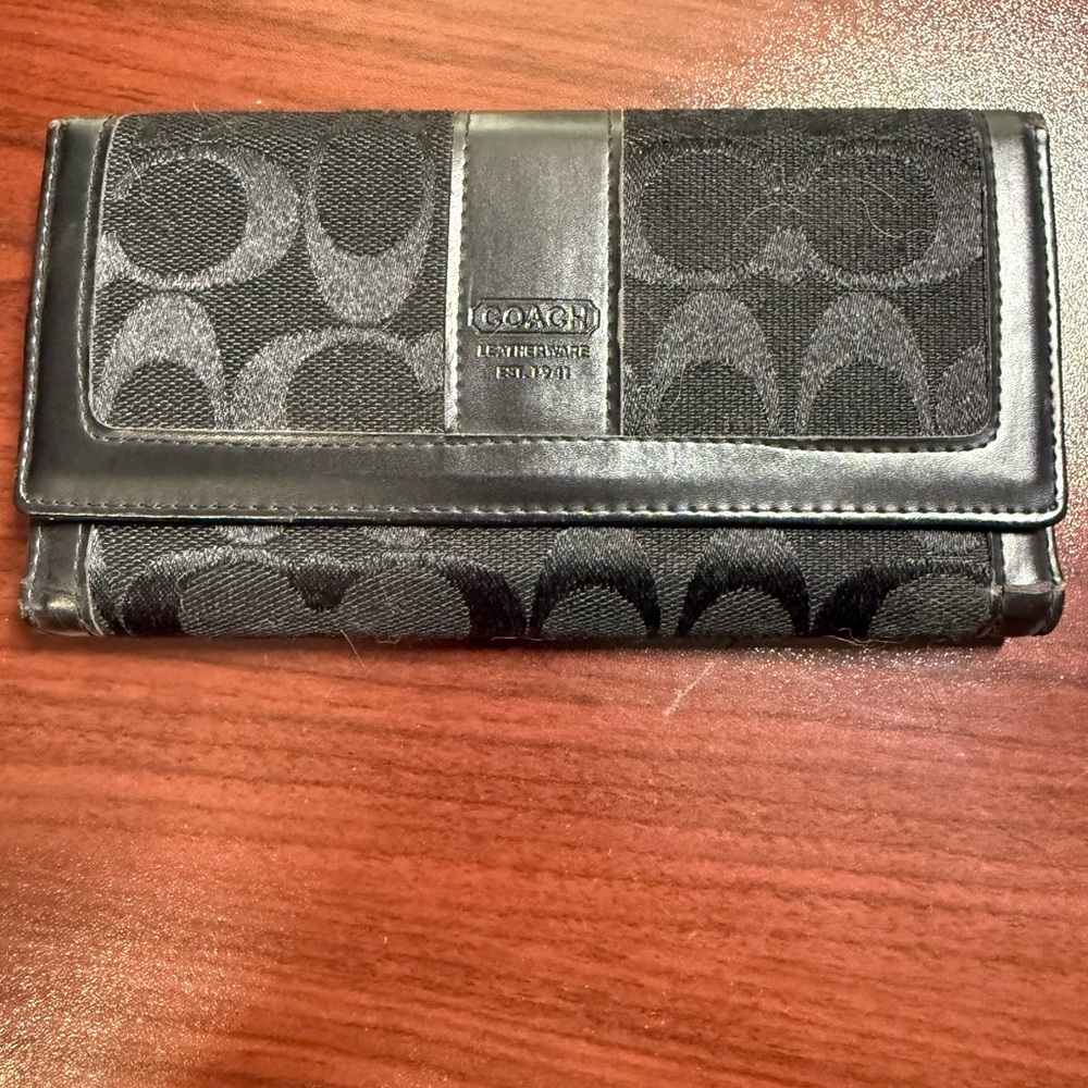 Coach Black Signature Wallet